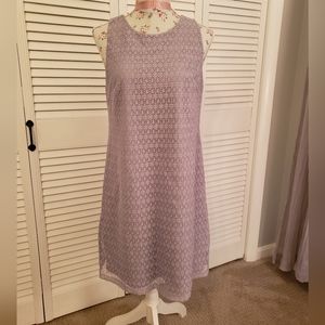Anne Klein Lilac Crochet Lace Dress